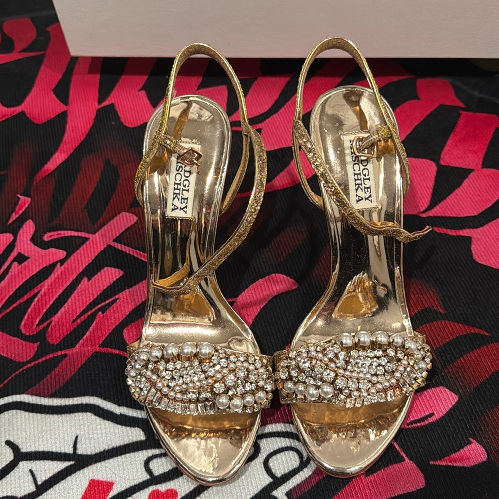 Beautiful Badgkey Mischka 3in heels, never worn.